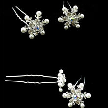 5Pcs Wedding Bridal Pearl Hair Pins Crystal Hair Stick Woman Pearl Flower Hair Clips Hair Jewelry Accessories EF8