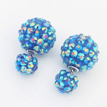 6 Color Stylish Flower Ball Earrings Double Side Crystal Earrings Big Beads Earrings Women's Jewelry EF8