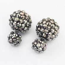 6 Color Stylish Flower Ball Earrings Double Side Crystal Earrings Big Beads Earrings Women's Jewelry EF8
