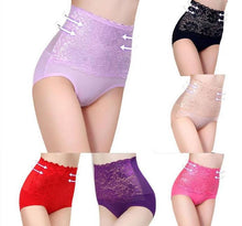 6 Colors Sexy Lace Flower Panties Women Underwear High Waist Body Shaper Hip Women Panties Intimates Briefs EF8