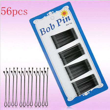 60Pcs Black Invisible Hair Clips Wave Bobby Pins Grips Barrette EF8