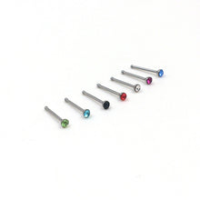 60Pcs Crystal Rhinestone Nose Piercing Bone Stud Stainless Surgical Steel Body Piercing Jewelry EF8