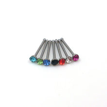 60Pcs Crystal Rhinestone Nose Piercing Bone Stud Stainless Surgical Steel Body Piercing Jewelry EF8