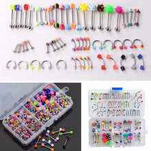 60Pcs Mixed Lip Piercing Barbell Eyebrow Navel Tongue Belly Rings Body Jewelry 60pcs  EF8