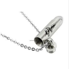 60cm Silver Stainless Steel Men Dragon Bullet Pendant Necklace Cool Chain Jewelry Gift Long Animal Necklace EF8