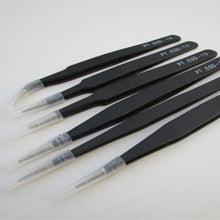 6pc Professional Coated Precision Tweezers SetStainless Steel Anti-static Tweezers Repair Tool Welding Assist EF8