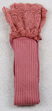 7 Colors Lace Stockings Women Knitting Lace Cotton Over Knee Thigh Stockings High Pantyhose Stay Up EF8