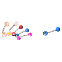 72Pcs Stainless Acrylic Ball Barbell Bar Eyebrow Nose Tounge Ring Body Piercing  EF8