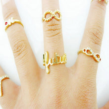 7pc Bague anillos Mujer Jewelry Infinity Gold Mid Nail Knuckle Finger Rings for Women Aneis Femininos EF8