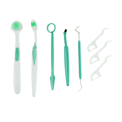 8in1 Oral Dental Care Tooth Brush Kit Floss Stain Tongue Picks Teeth Denticlean Hygiene Products PTSP Voberry EF8