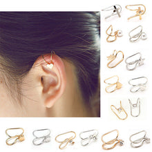 9 Patterns U Shaped Ear Cuff Silver Gold Plated Pearl Rhinestone Clip Earrings Fine Jewelry Delicate EF8