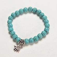 9 Styles Silver Plated DIY Animal Elasticity Charm Bracelet Women Jewelry Pendant Turquoise Bead Bracelet   Bangles EF8