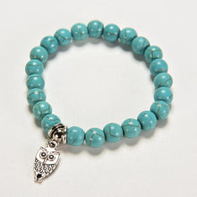9 Styles Silver Plated DIY Animal Elasticity Charm Bracelet Women Jewelry Pendant Turquoise Bead Bracelet   Bangles EF8