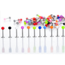 90Pcs Mixed Acrylic Stainless Steel Tragus Bar Lip Button Navel Rings Body Piercing Jewelry EF8