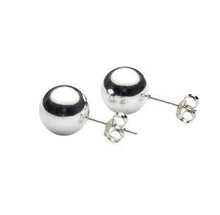 925 Sterling Silver Ball Stud Earring Jewelry 8 mm Bead Earrings For Women  EF8