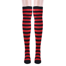 930 #1 Women Stocking Contrast Color 14 Stripped Thigh High Stockings EF8