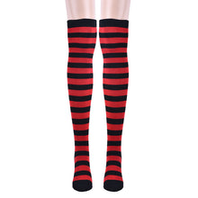 930 #1 Women Stocking Contrast Color 14 Stripped Thigh High Stockings EF8