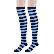 930 #1 Women Stocking Contrast Color 14 Stripped Thigh High Stockings EF8
