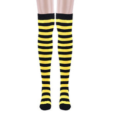 930 #1 Women Stocking Contrast Color 14 Stripped Thigh High Stockings EF8