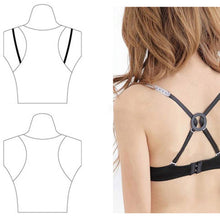 9Pcs Silicone bra Click Bra Clip Buckles Shadow-Shaped Wedding Bra Straps Conceal Clear cleavage Bra extender Holders EF8