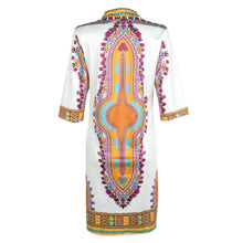 African Women Clothing White Dashiki Dress Succunct African Tr itional Print V Neck Dashiki Dress For Women EF8