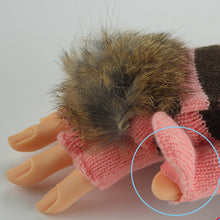 Amaizng Fashion Knitted Faux Fur Fingerless Gloves GirlWomen Ladies Hand Wrist Warmer Soft Warm Mitten EF8
