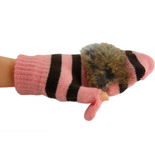 Amaizng Fashion Knitted Faux Fur Fingerless Gloves GirlWomen Ladies Hand Wrist Warmer Soft Warm Mitten EF8