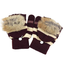 Amaizng Fashion Knitted Faux Fur Fingerless Gloves GirlWomen Ladies Hand Wrist Warmer Soft Warm Mitten EF8