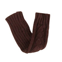 Amazig Long Mitten Gloves Women Knitted Arm Fingerless Gloves Solid Color FunS29 EF8