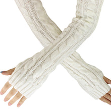 Fashion Women Girl Fingless Knit Long Gloves EF8