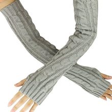 Fashion Women Girl Fingless Knit Long Gloves EF8