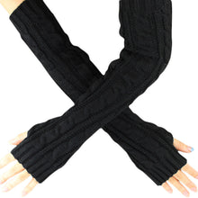 Fashion Women Girl Fingless Knit Long Gloves EF8