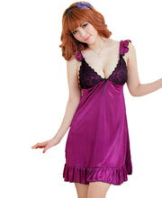 Women Ladies Sexy Lingerie Nightgown Babydoll Sleepwear Lace Pajamas Night Wear Strap Lace Nightdress EF8
