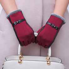 Candy Colors Lady Women Bowknot Screen Motorcycle Ski Snow Snowboard Warm Gloves Mittens EF8