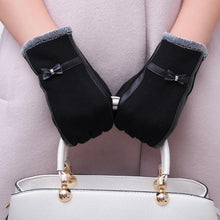 Candy Colors Lady Women Bowknot Screen Motorcycle Ski Snow Snowboard Warm Gloves Mittens EF8