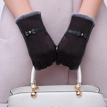 Candy Colors Lady Women Bowknot Screen Motorcycle Ski Snow Snowboard Warm Gloves Mittens EF8