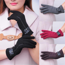 Candy Colors Lady Women Bowknot Screen Motorcycle Ski Snow Snowboard Warm Gloves Mittens EF8