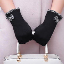 Candy Colors Lady Women Bowknot Screen Motorcycle Ski Snow Snowboard Warm Gloves Mittens EF8