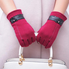 Candy Colors Lady Women Bowknot Screen Motorcycle Ski Snow Snowboard Warm Gloves Mittens EF8