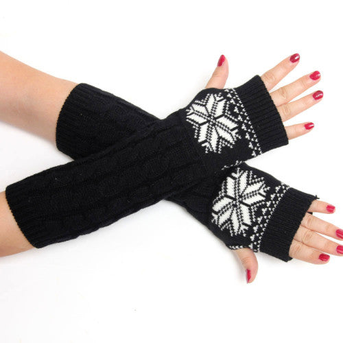 Fashion Knitted Fingerless Gloves Women Girl Lady Soft Warm Wrist Warmer EF8