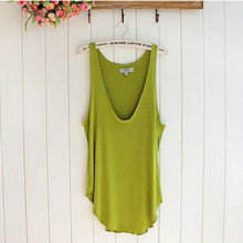 Fashion Woman Lady Sleeveless V-Neck Candy Color VLoose Tank Tops Style EF8