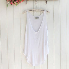 Fashion Woman Lady Sleeveless V-Neck Candy Color VLoose Tank Tops Style EF8