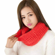 Fashion Women Warm Infinity 2 Circle Cable Knit Cowl Neck Long Scarf Shawl EF8