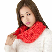 Fashion Women Warm Infinity 2 Circle Cable Knit Cowl Neck Long Scarf Shawl EF8