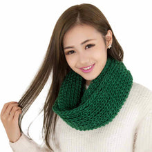 Fashion Women Warm Infinity 2 Circle Cable Knit Cowl Neck Long Scarf Shawl EF8