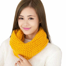 Fashion Women Warm Infinity 2 Circle Cable Knit Cowl Neck Long Scarf Shawl EF8