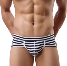 Amazmen's Sexy Cotton Stripe Underwear Shorts Men Underpants Soft Briefs EF8