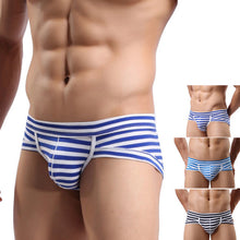 Amazmen's Sexy Cotton Stripe Underwear Shorts Men Underpants Soft Briefs EF8