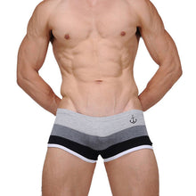 Men's Sexy UnderwearStriped Cotton Boxer Underpants M L XL EF8