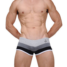 Men's Sexy UnderwearStriped Cotton Boxer Underpants M L XL EF8